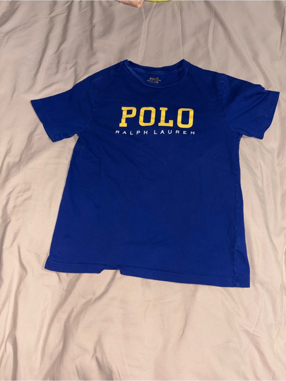 Polo Ralph Lauren Boys Blue Logo Graphic T-Shirt Size M (10-12)